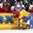 MONTREAL, CANADA - DECEMBER 31: Sweden's David Bernhardt #5 takes out the Czech Republic's Ondrej Vala #6 along the boards during preliminary round action at the 2017 IIHF World Junior Championship. (Photo by Francois Laplante/HHOF-IIHF Images)

